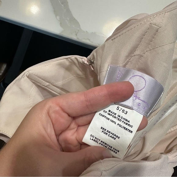 HAYLEY PAIGE OCCASIONS BLUSH Corset V-Neck BRIDESMAID PARTY FORMAL DRESS GOWN - Picture 4 of 14